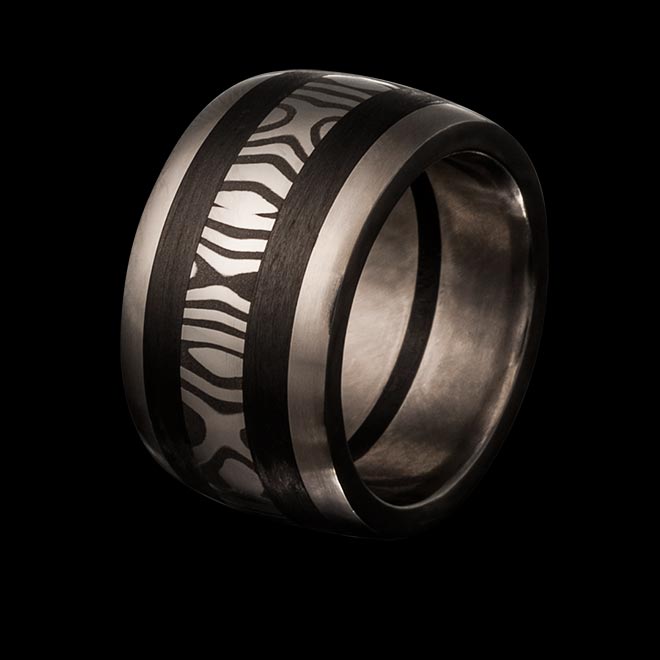 Damastringe DiMetal + Carbon Inlays