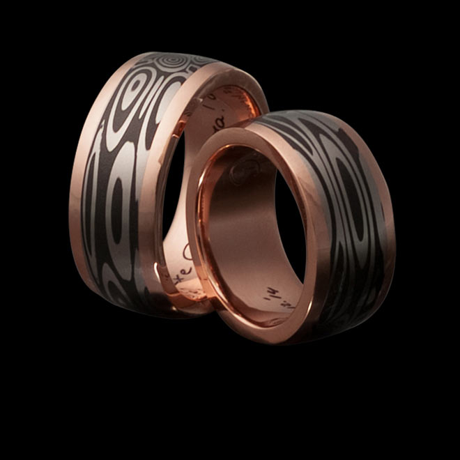 Trauringe Aphrodites Hair + Redgold Channel