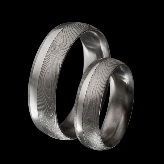 Trauringe Damias Ring + Silver Inlay